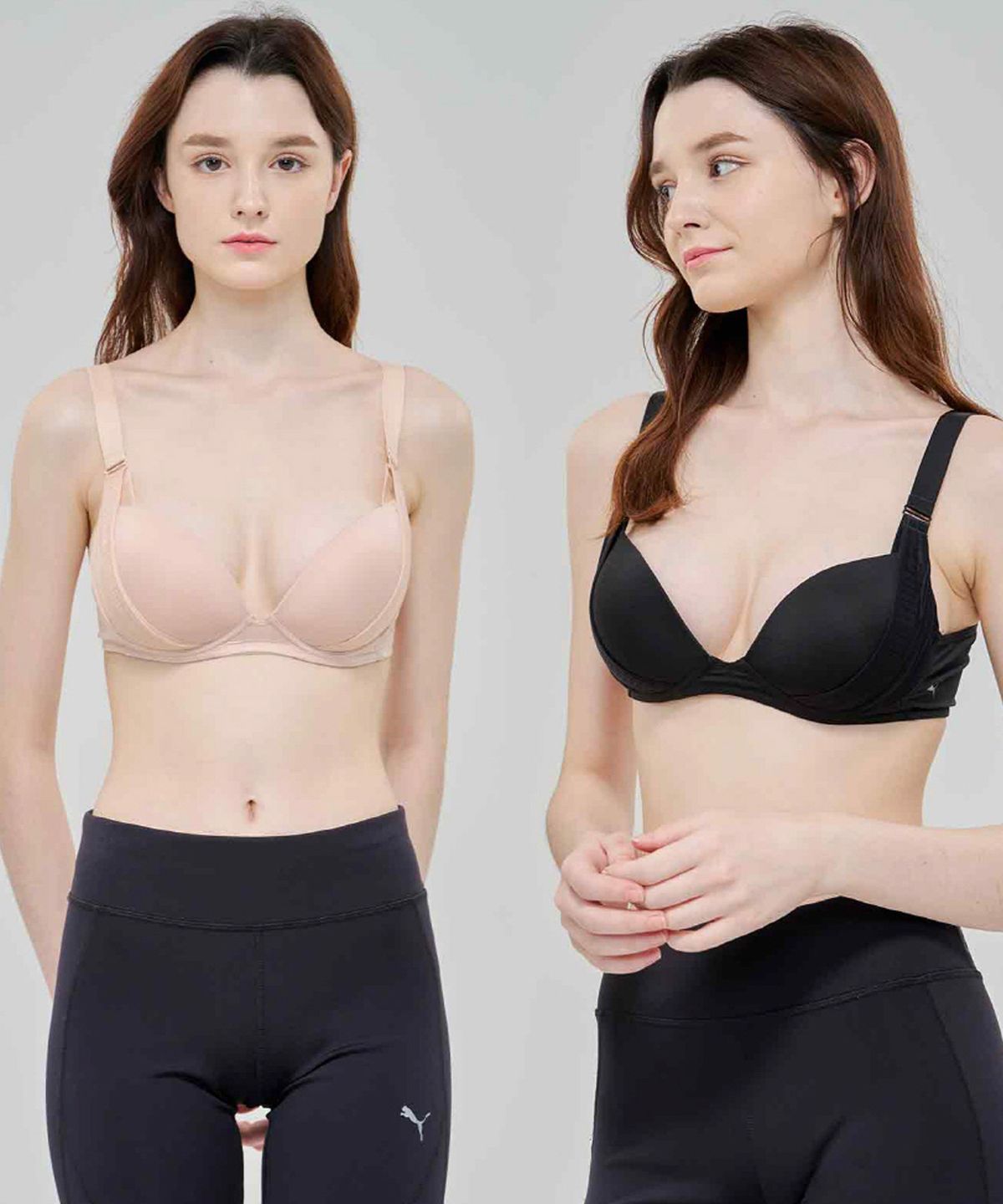 푸마 바디웨어(PUMA BODYWEAR) [2PACK] 매직 볼륨 노와이어 브라 세트