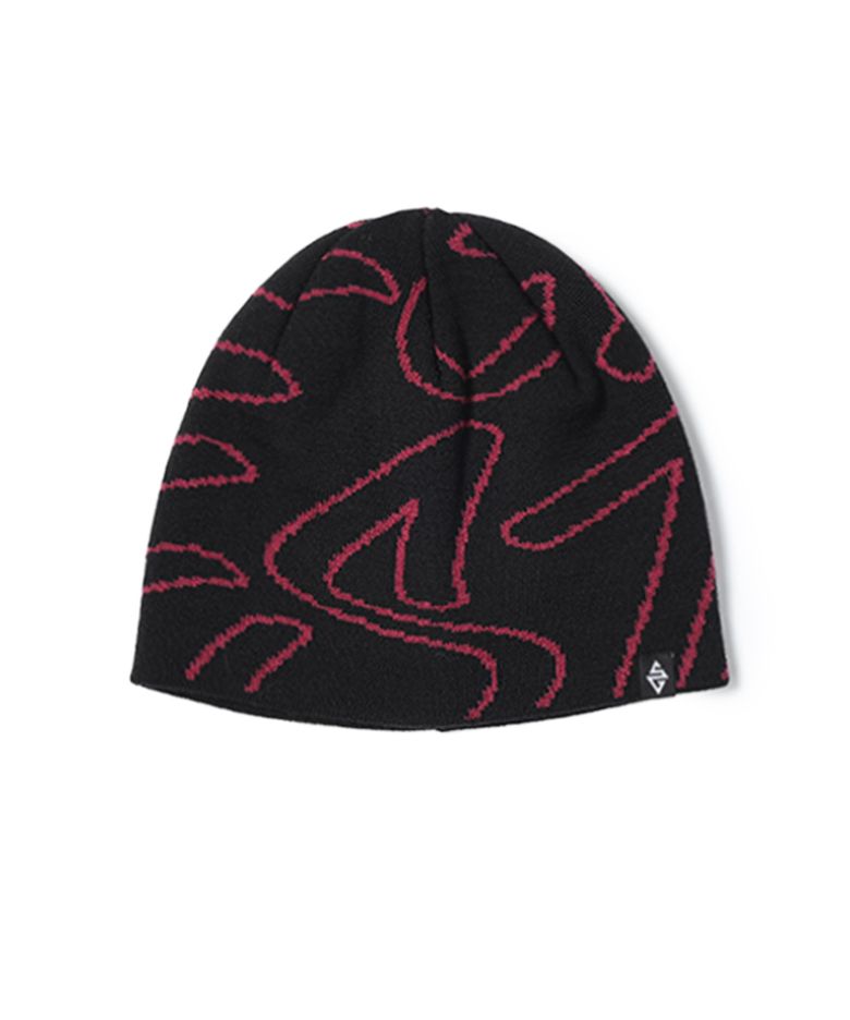 V2 STROKE JACQUARD BEANIE (Black)