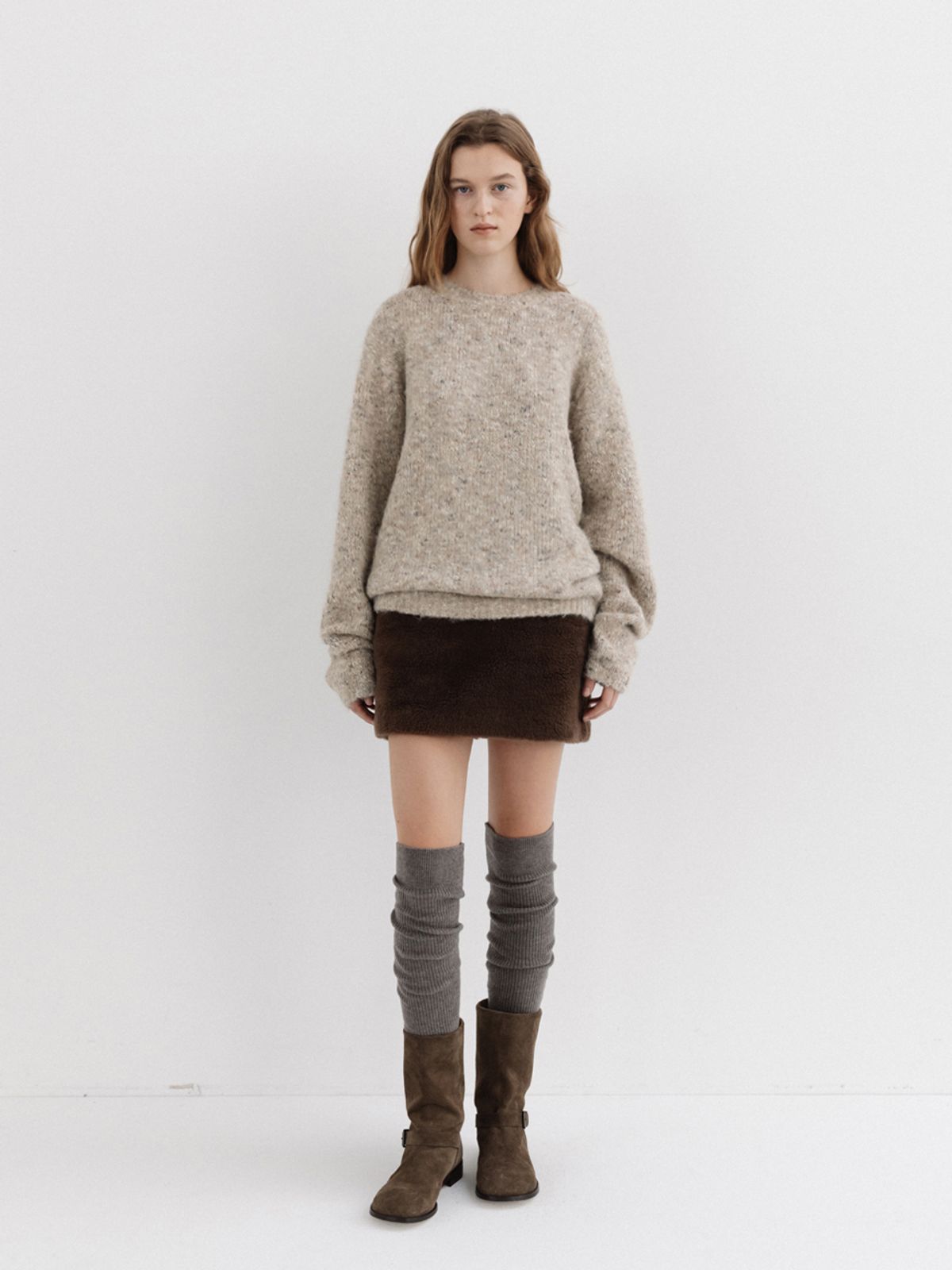 모이아(MOIA) fur skirt (brown)