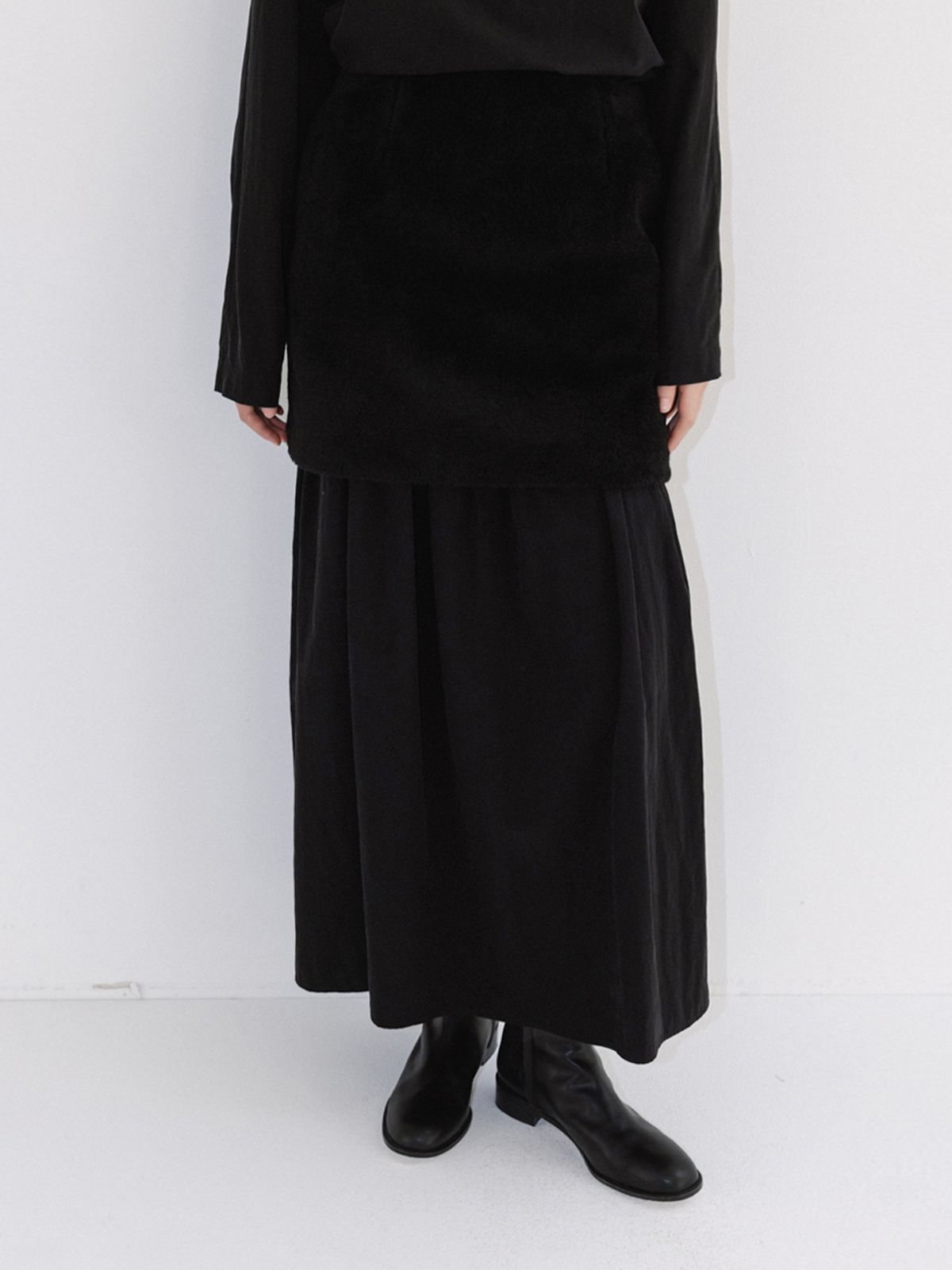 모이아(MOIA) fur skirt (black)