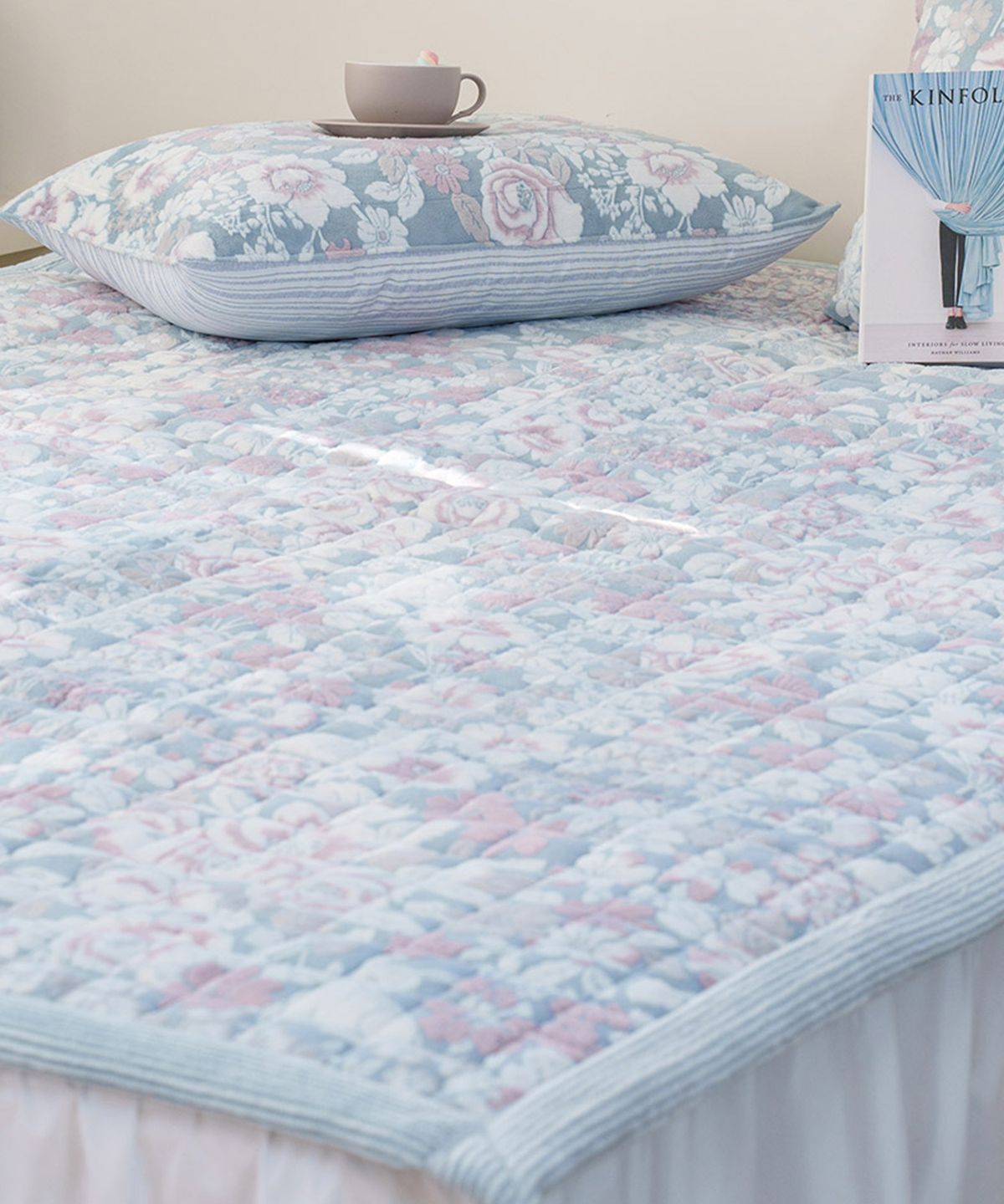샤이닝홈(SHININGHOME) 더블리 로지플라워 착번 극세사 논슬립 침대패드 SS/Q 2size 2컬러