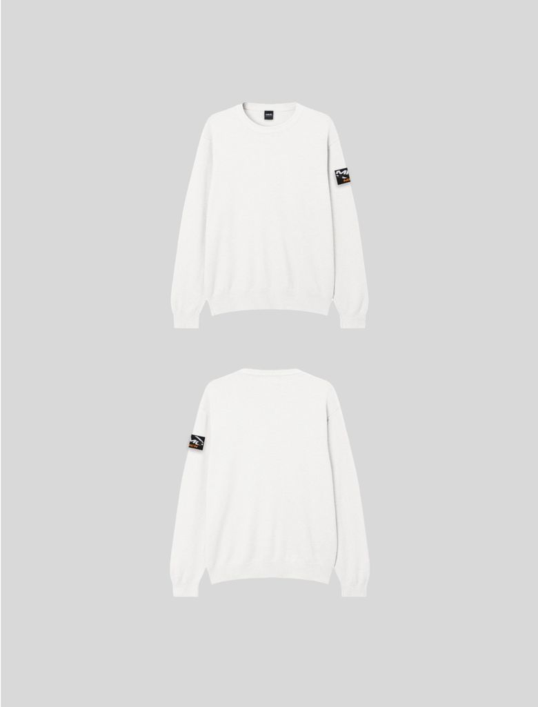 와펜 소프트 라운드 니트 [WHITE]