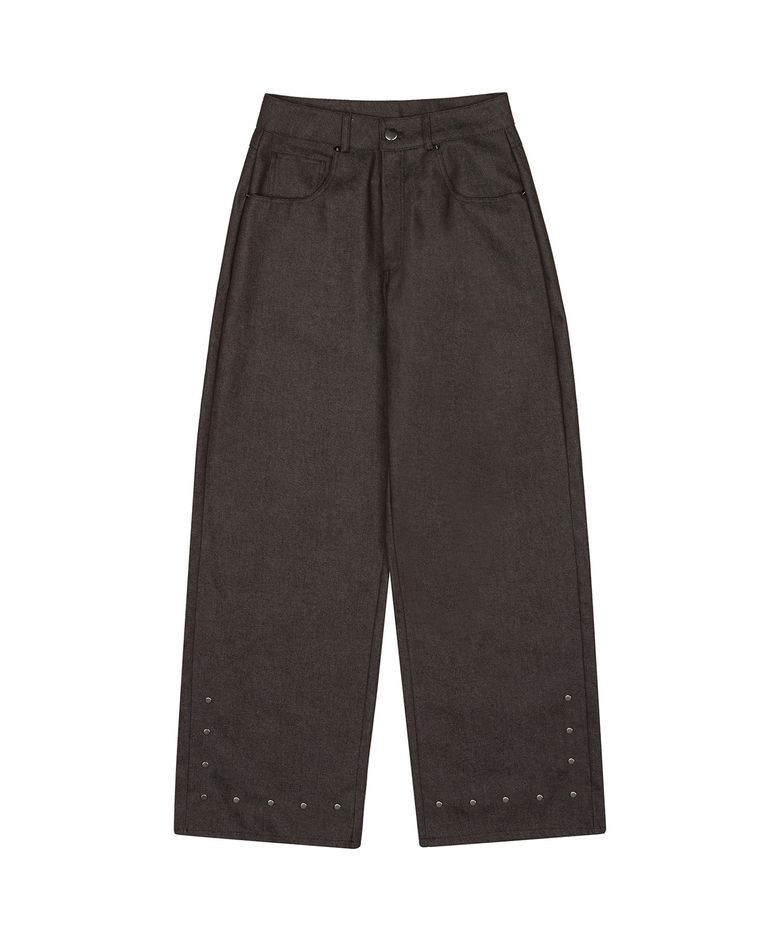 L20 BACK STAR WIDE PANTS(BROWN)
