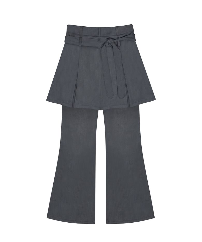 L20 PLEATS SKIRT PANTS(GRAY)