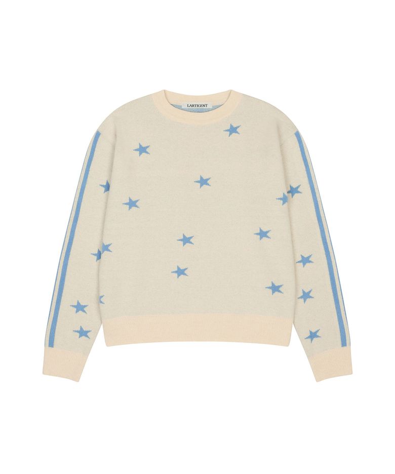 L20 REVERSE STAR KNIT(CREAM)