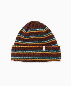 HS Multi Stripe Beanie_Brown