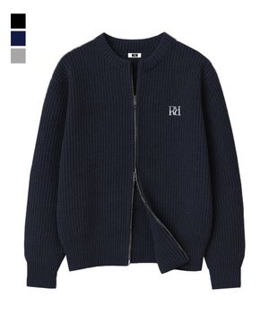 [브로치포함] RÉSERVE 2-WAY OVER FIT ZIP KNIT CARDIGAN (3color)