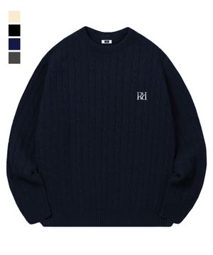 [브로치포함] RÉSERVE CABLE OVER FIT KNIT (4color)