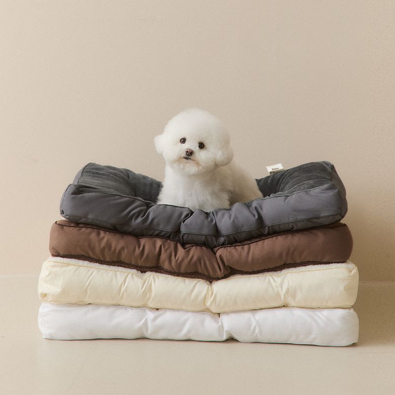 뭉연구소 10cm 뚱땡이 강아지 고양이 극세사 반반 토퍼 방석 4colors (SS/Q/K)
