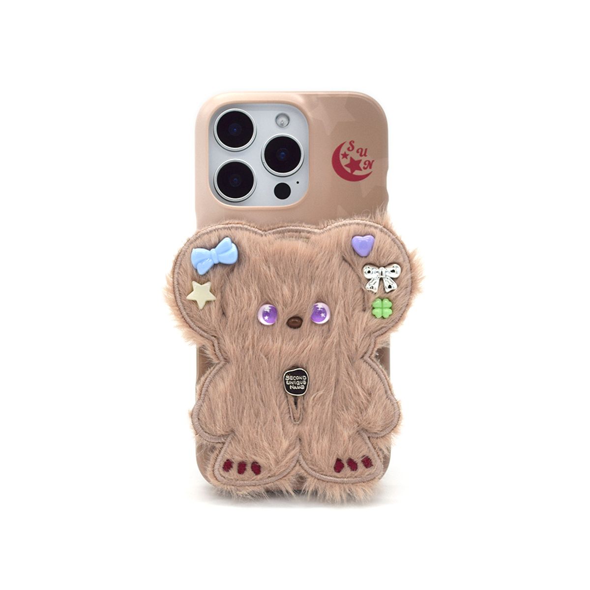 세컨드유니크네임(SECOND UNIQUE NAME) SUN CASE BEADS BEAR COFFEE BEIGE