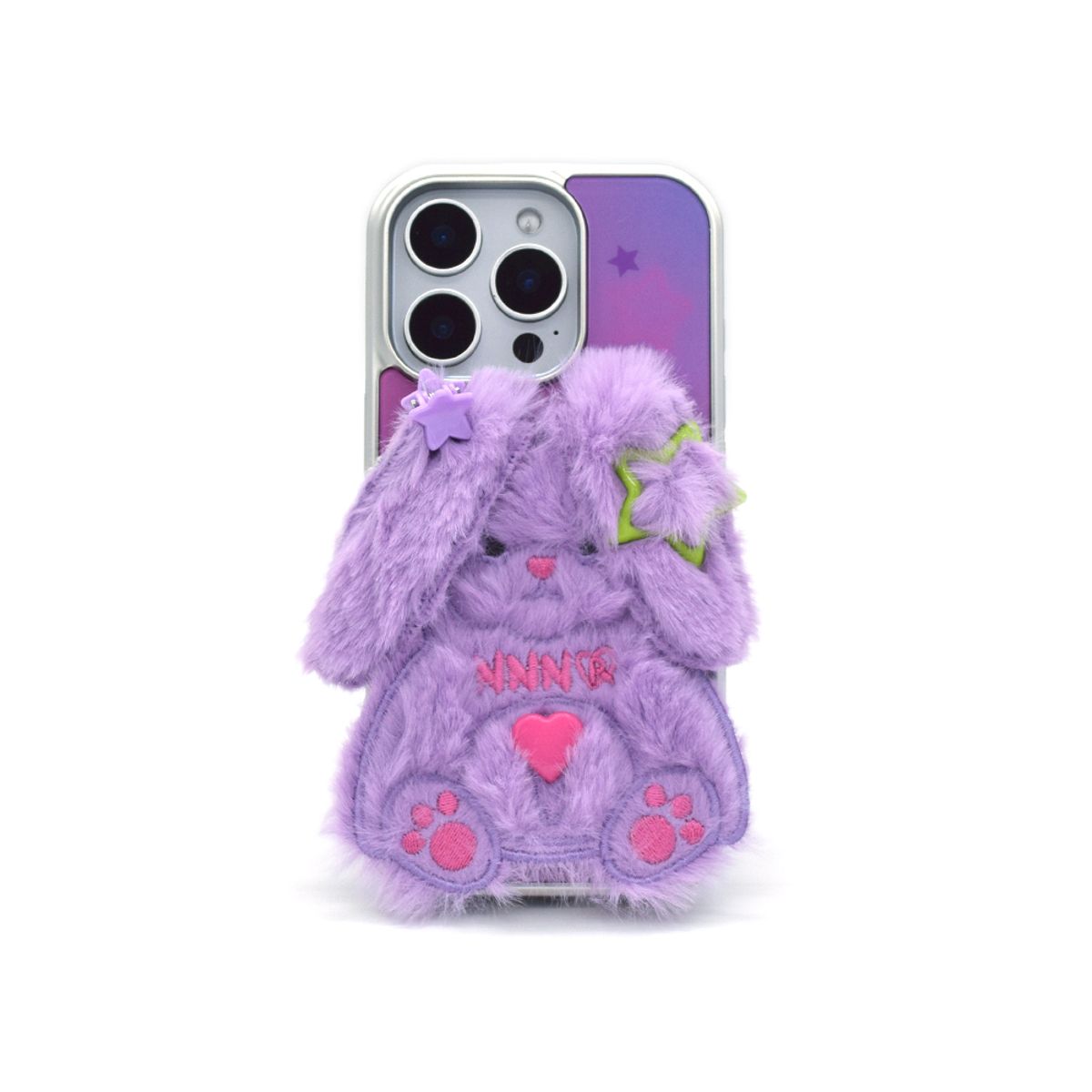 세컨드유니크네임(SECOND UNIQUE NAME) SUN CASE SHY RABBIT LIGHT PURPLE (GLOSSY SILVER)