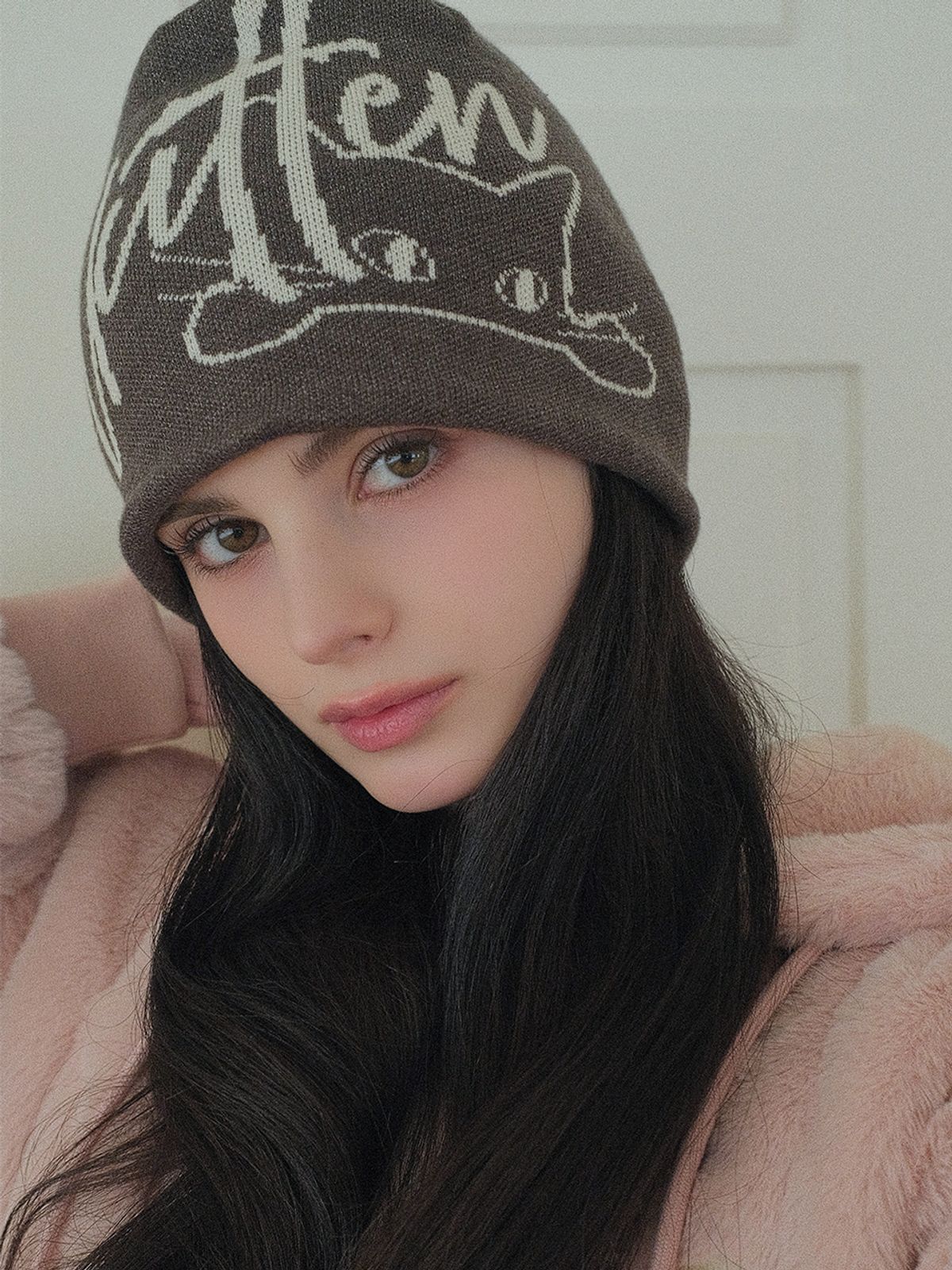 쿨키튼(KOOLKITTEN) Peeking Kitten Knit Beanie
