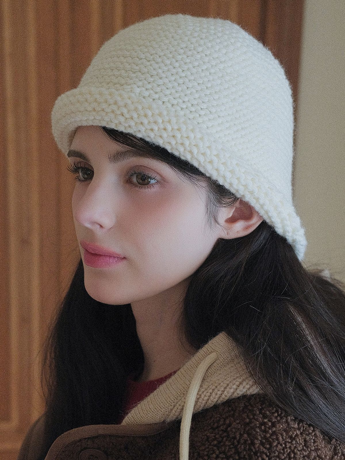 쿨키튼(KOOLKITTEN) Rolled Brim Knit Bucket Hat
