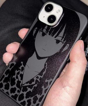 Japanese leopard girl black jell case