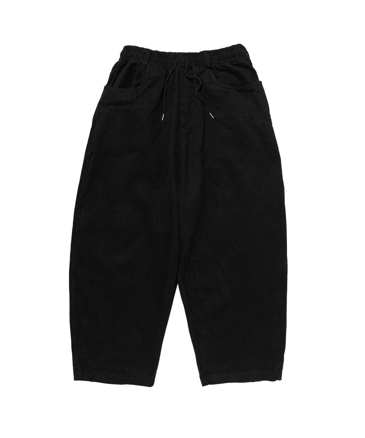 카고브로스(CARGOBROS) CB 커브드 벌룬 와이드 밴딩 팬츠 (블랙)