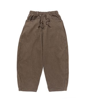 CB 커브드 벌룬 와이드 밴딩 팬츠 (브라운)