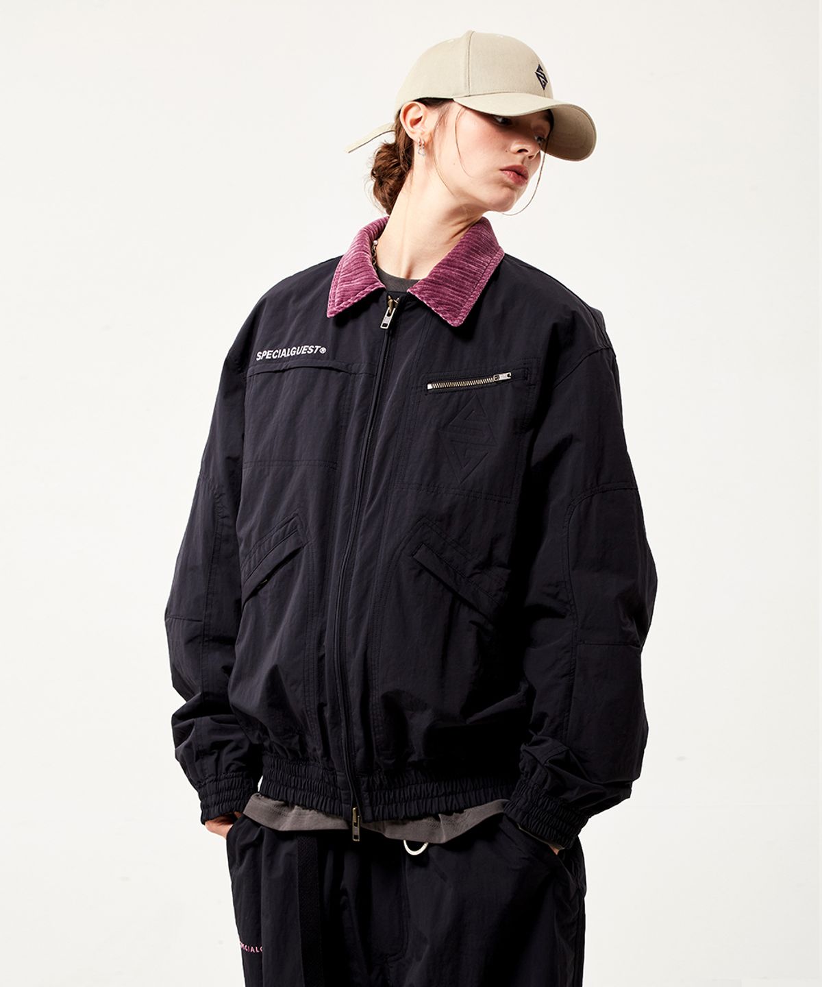 스페셜게스트(SPECIAL GUEST) EASY MARKSTITCH WORK JACKET (Black)