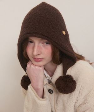 Drip cloud charm shibori wool beanie - 3color