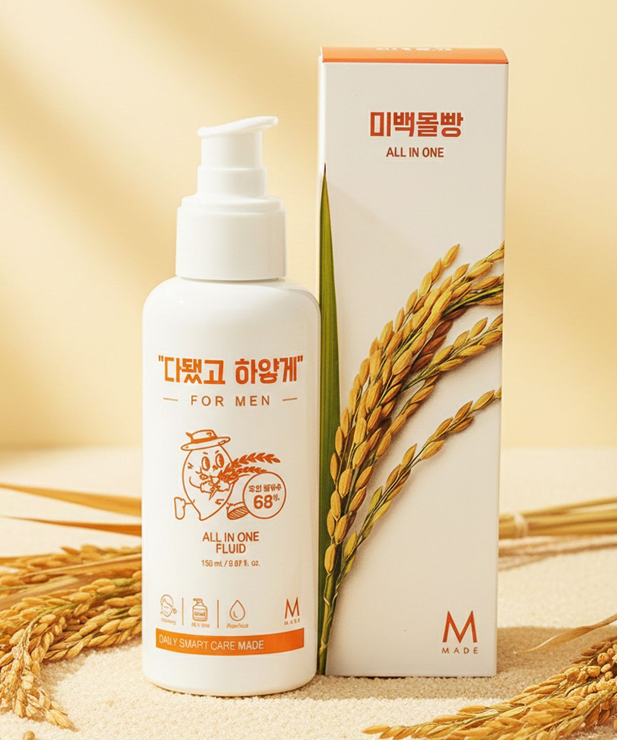 메이드(MADE) 다됐고 하얗게 쌀겨수68% 올인원 로션 포 맨 150ml