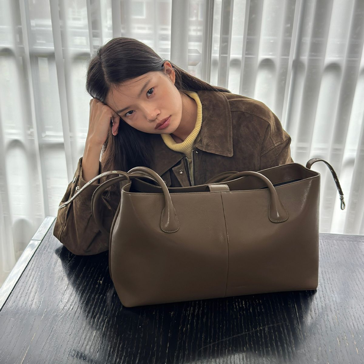 코이무이(KOIMOOI) Clip Tote Bag Large (Khaki)