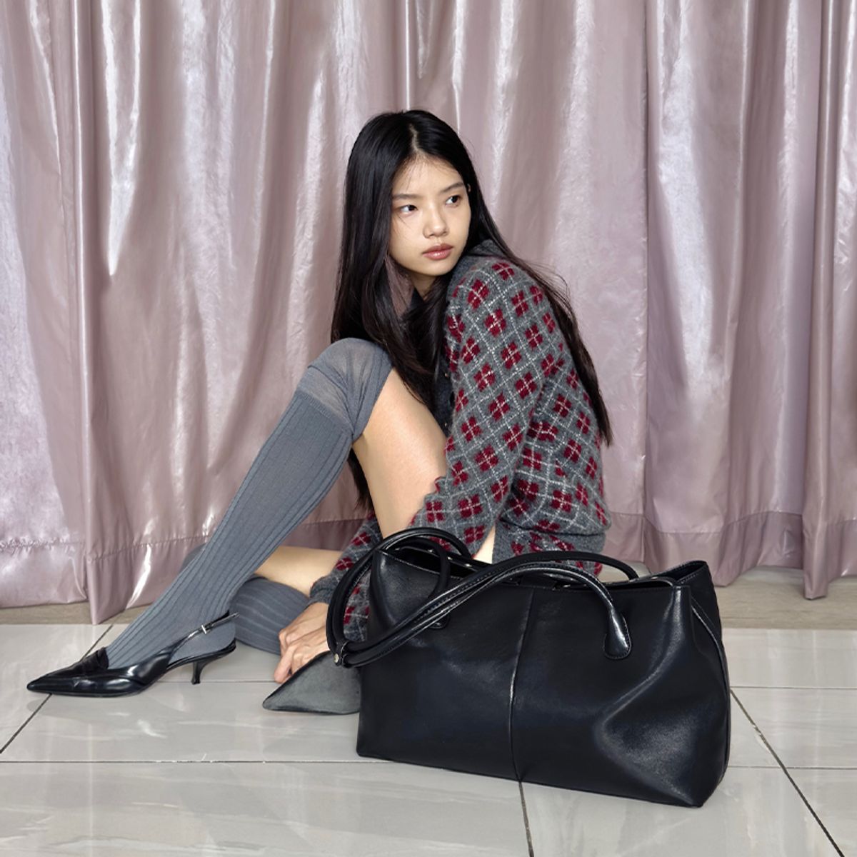 코이무이(KOIMOOI) Clip Tote Bag Large (Black)
