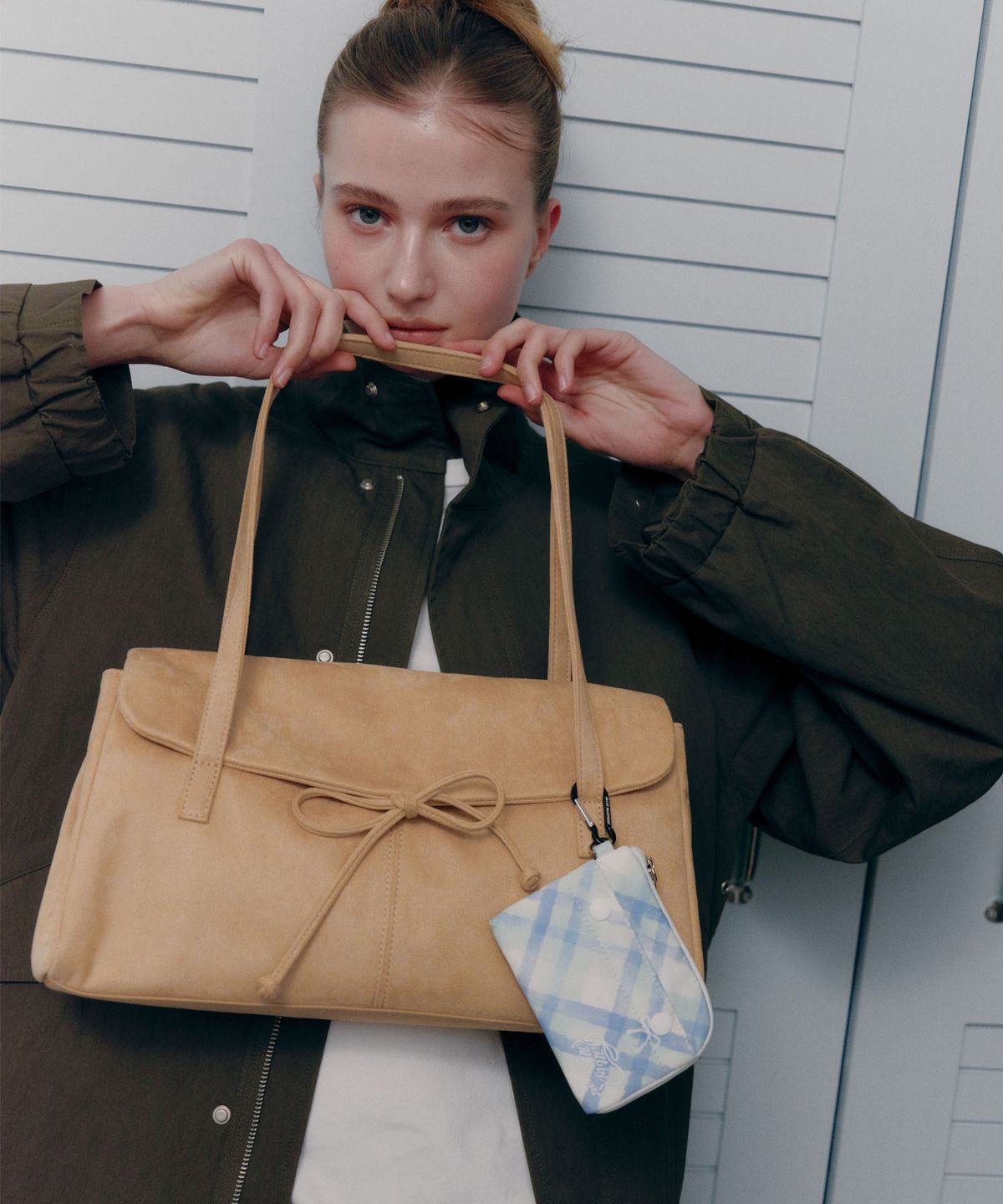 질바이질스튜어트(JILL BY JILLSTUART) [벨라] 스웨이드 리본 숄더백 - 2colors