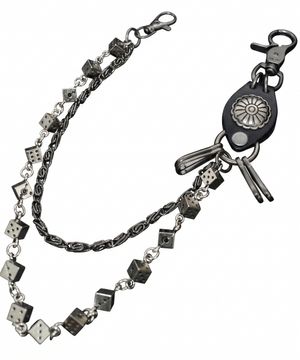 엔틱 2줄 체인 바지체인 키링 JSK-003