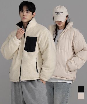 리버시블 양털 플리스 패딩 자켓 [2color]