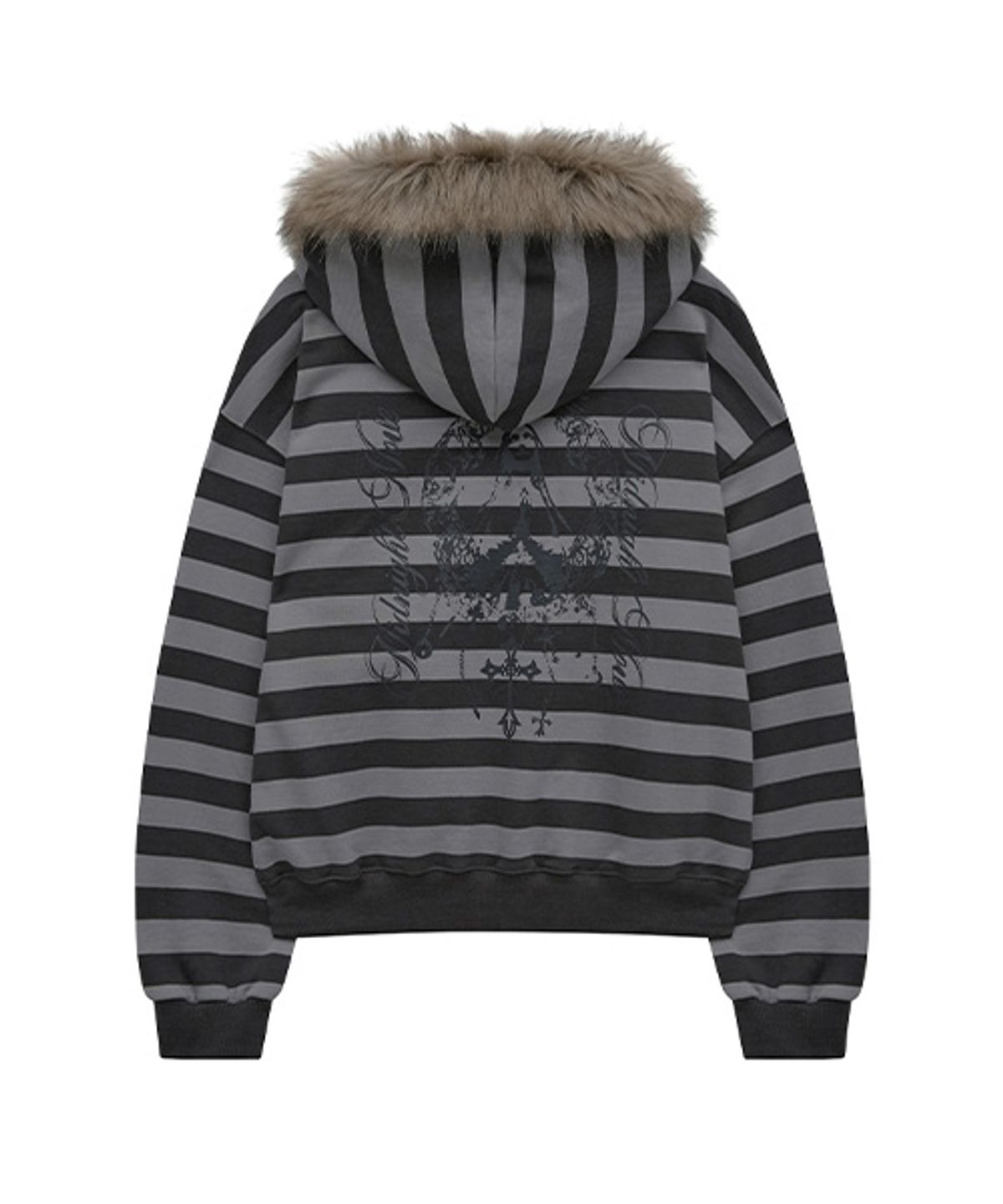 미드나잇 무브(MIDNIGHT MOVE) hair hood zip up (stripe)