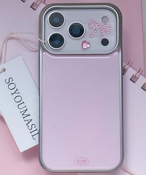 [맥세이프 추가] Rosy Gleam 블랙/실버 에폭시범퍼케이스