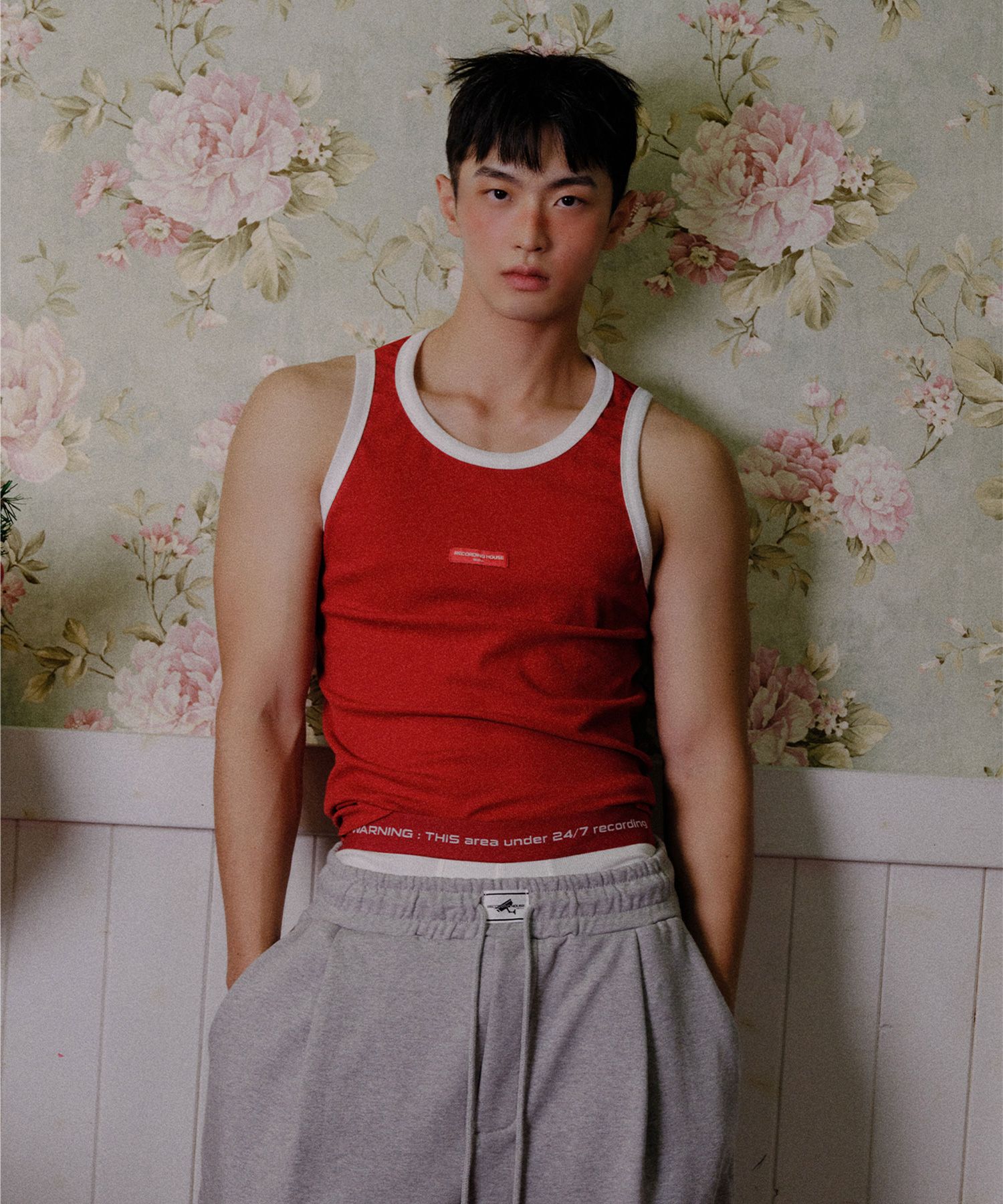 MUSINSA | RECORDINGHOUSE REC RINGER SLEEVELESS [RED]