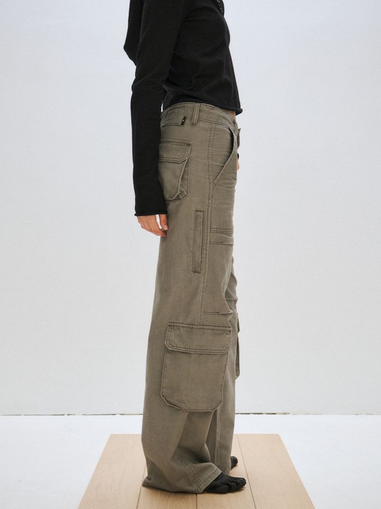 CARPENTER PARACHUTE PANTS, KHAKI GRAY