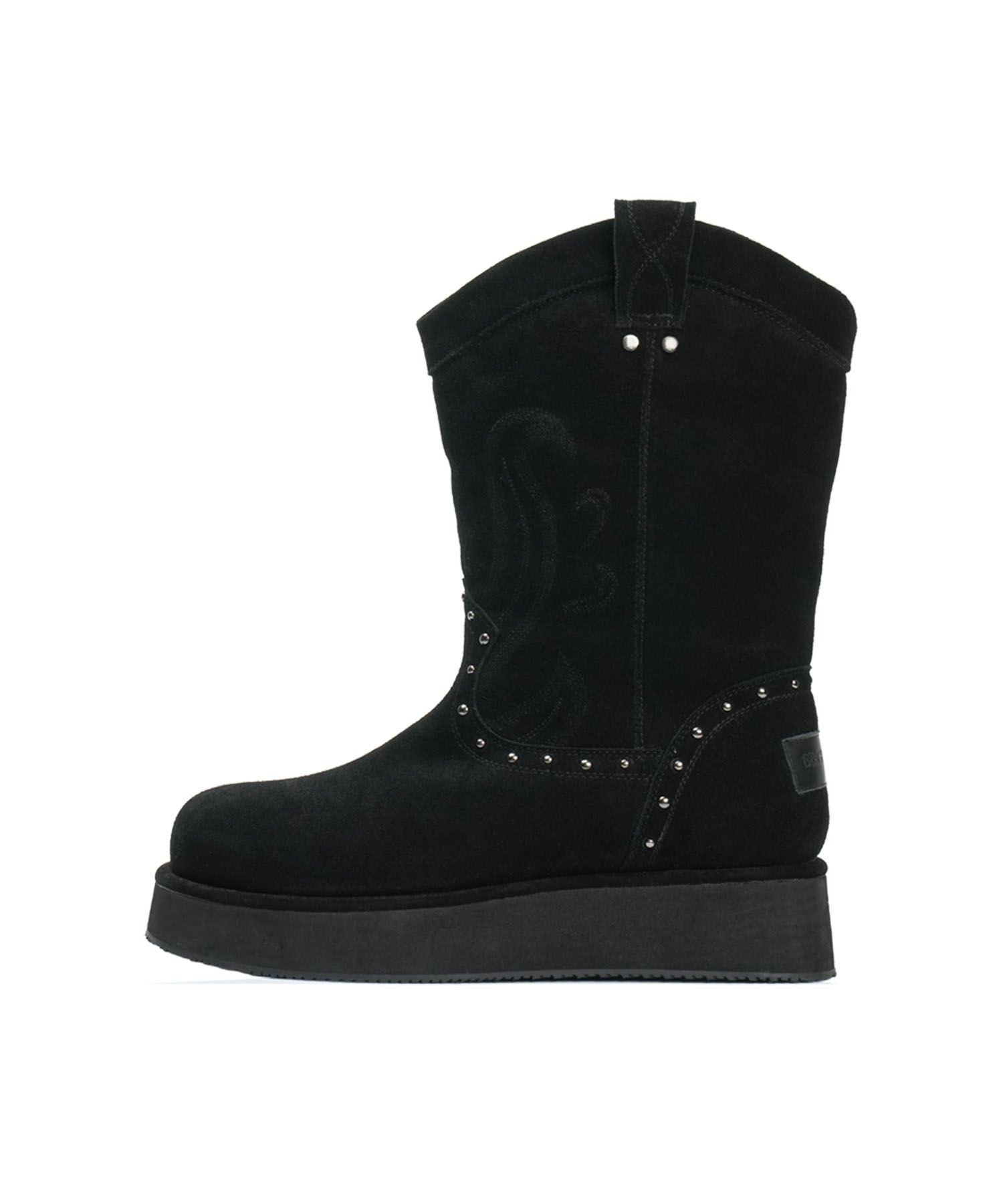 Yuu_PicLike【MUSINSA】IHCNIK 011 MUSINSA | IHCNIK [X ODOR] WESTERN FUR BOOTS / BLACK