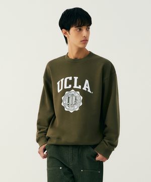 남녀공용 레트로 프레피 스웻셔츠[LT-KHAKI](UB9LT30)