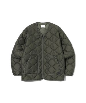 남녀공용 레트로 프레피 U넥 경량 패딩 점퍼[DK-KHAKI](UBAUJ30)