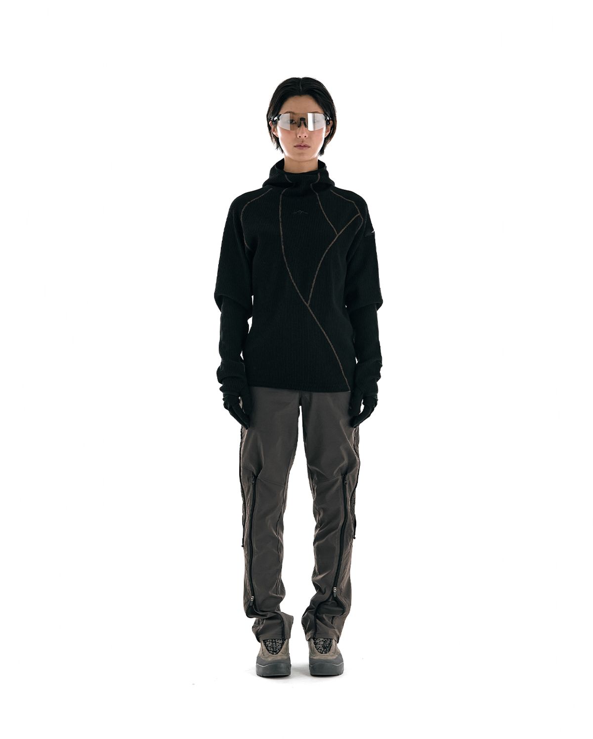 콜드웜(COLDWARM) Zip Vent Trousers (Taupe Brown) -Women-