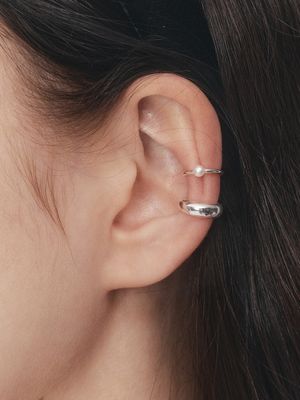[silver925] mute pearl earcuff set