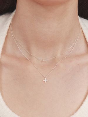 [silver925] starlet ball layered necklace