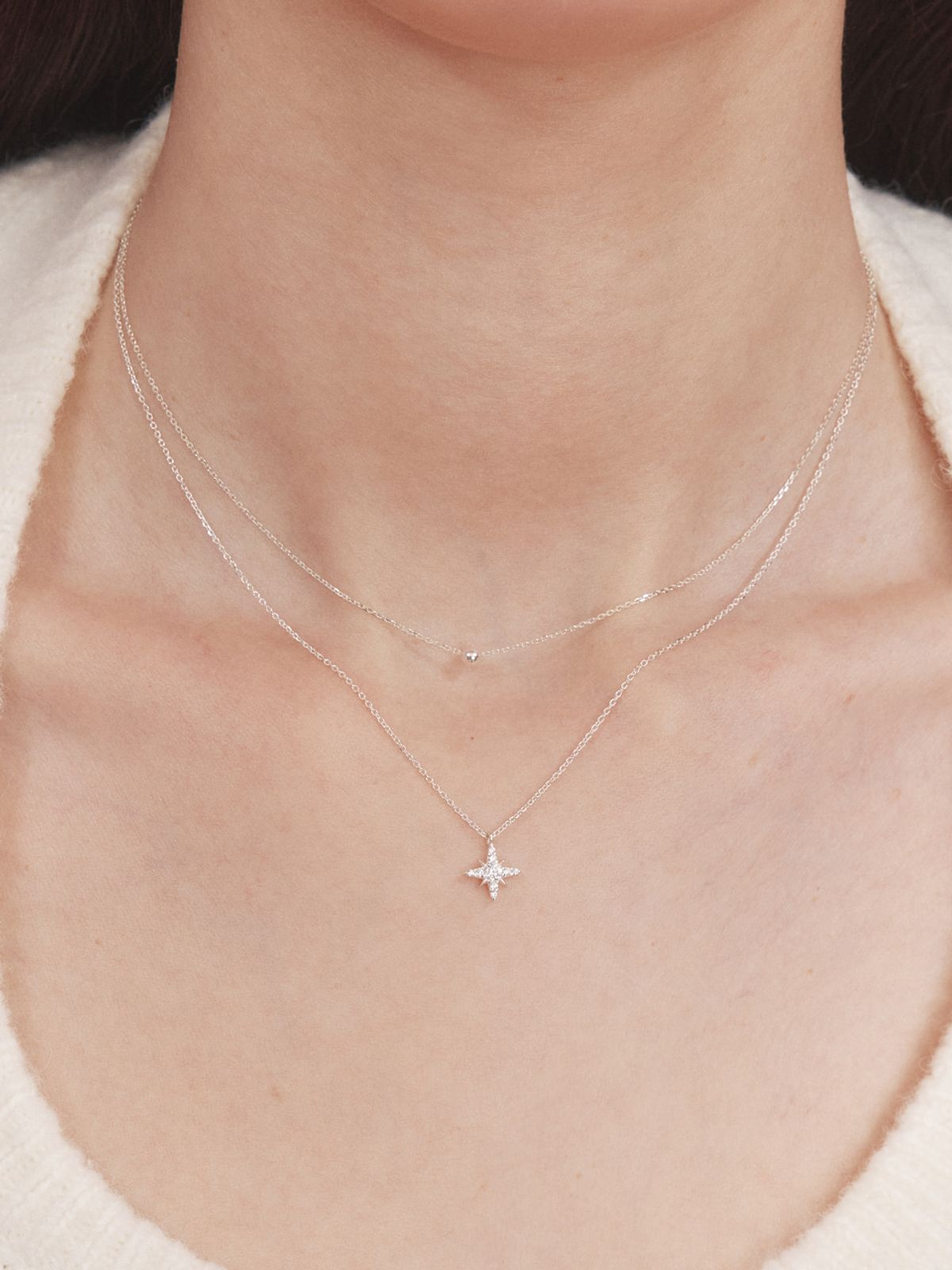 앵브록스(ENGBROX) [silver925] starlet ball layered necklace