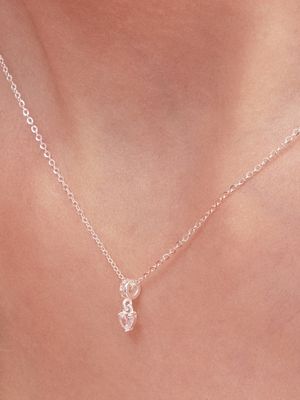 [silver925] whisper heart cubic necklace