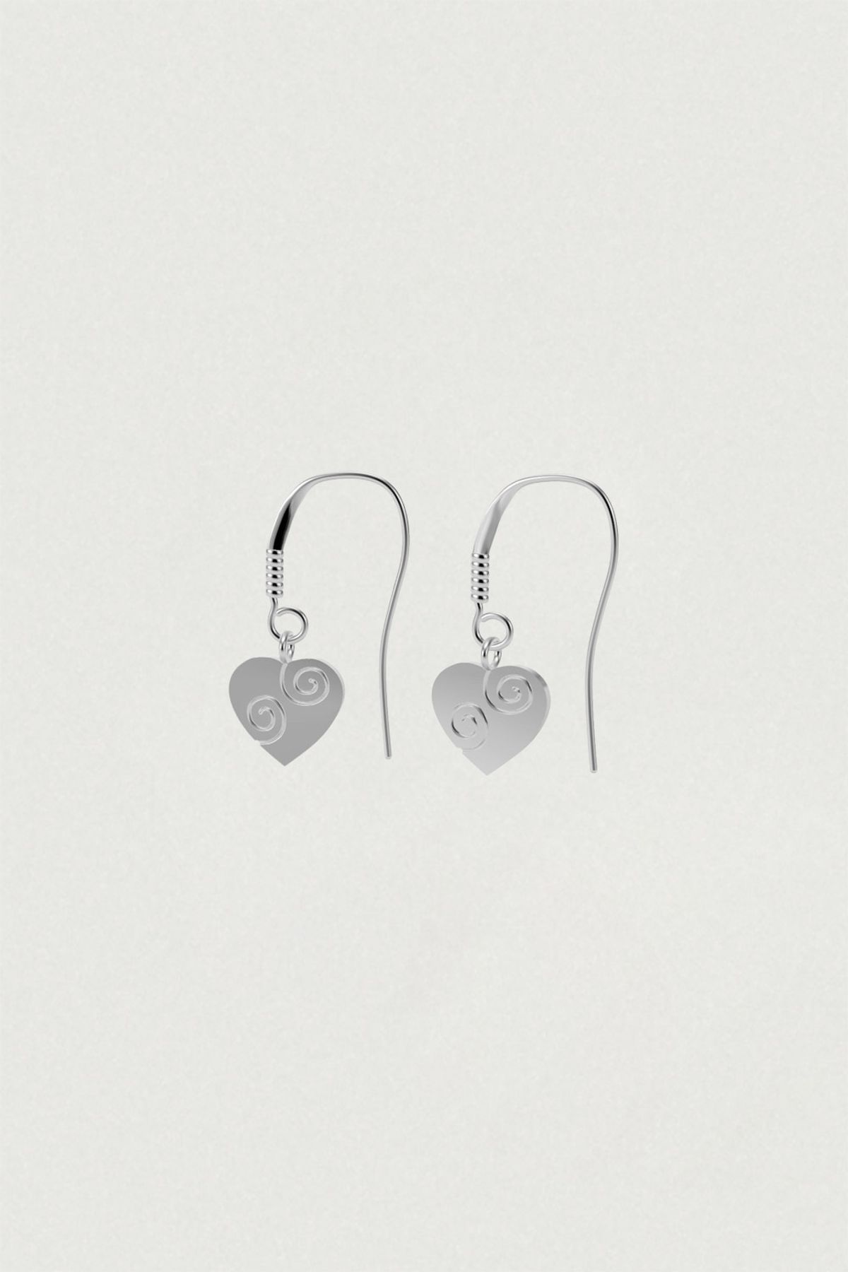 페어오브러브(PAIR OF LOVE) [925SILVER]MELLOW DROP HEART EARRING