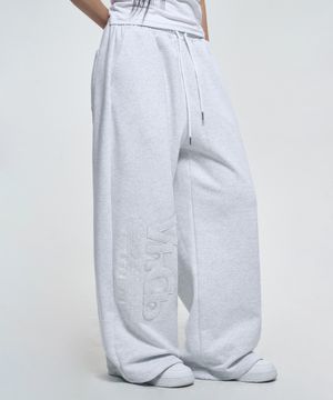 [벤힛xNEO]MRT 아플리케 스웻팬츠 화이트메란지