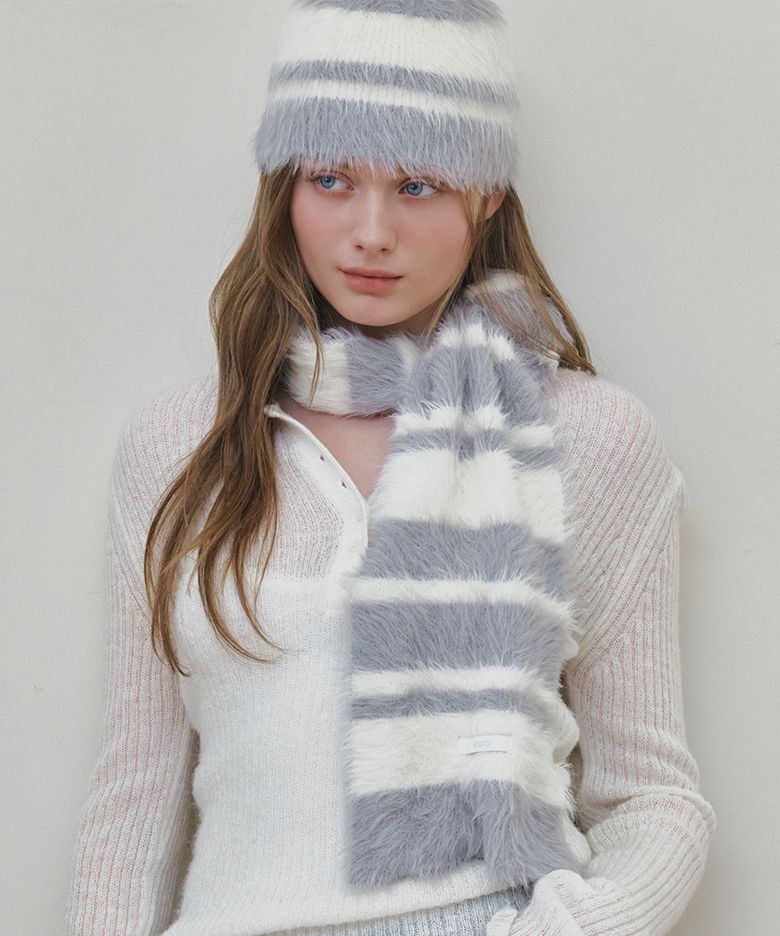 furry stripe muffler_2 colors