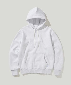 더블 코튼 플리스 후디 라이트 그레이