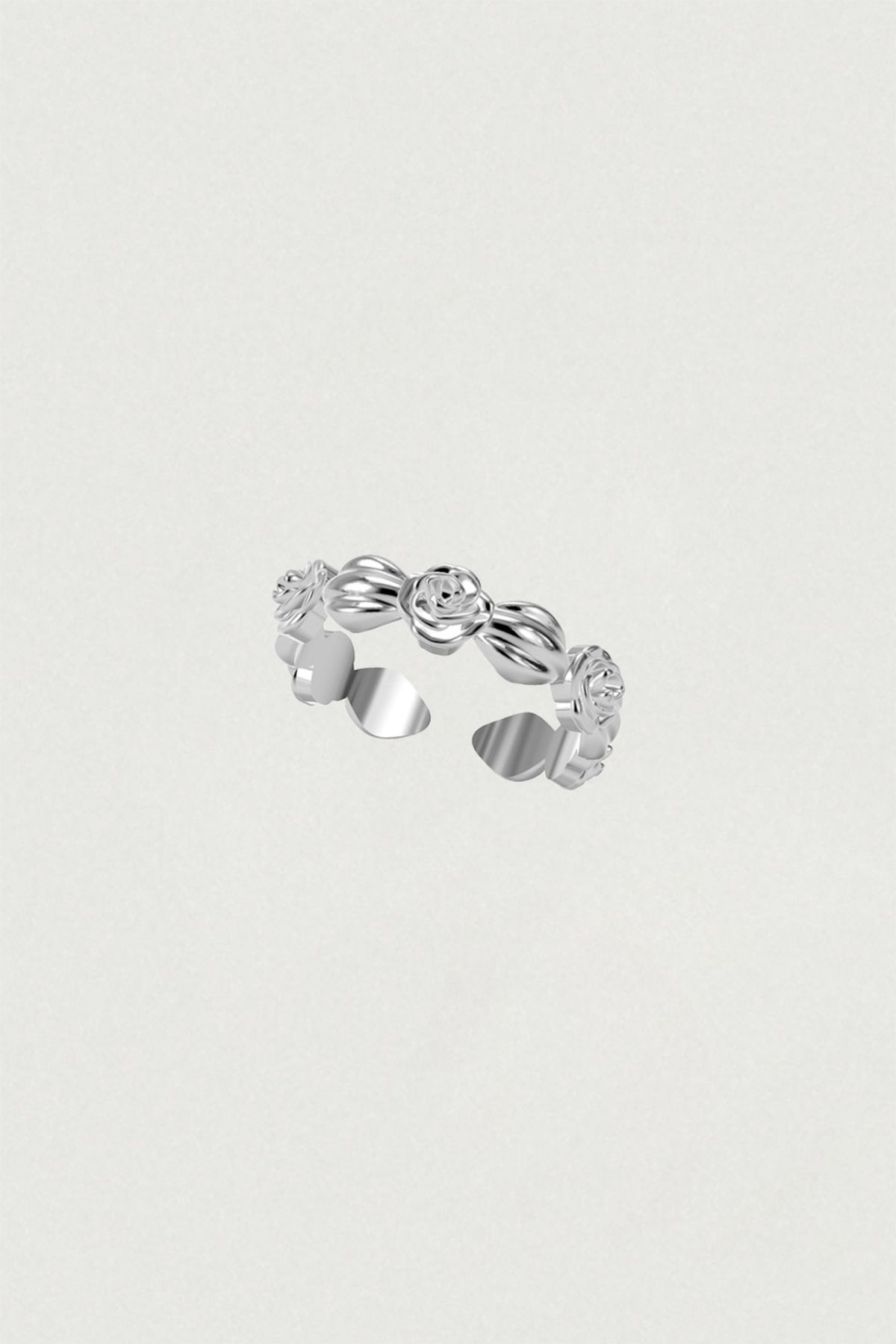 페어오브러브(PAIR OF LOVE) [925SILVER]GLOW FLOWER FRILL VOLUME OPENRING