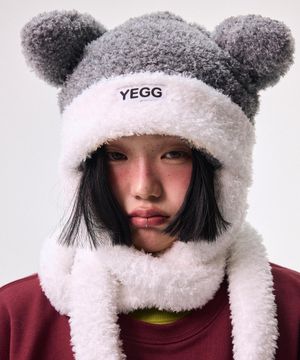 듀오 머플러 햇 그레이