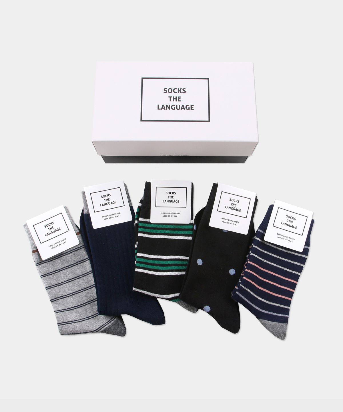 삭스더랭귀지(SOCKS THE LANGUAGE) 웜 패턴 남성양말(5SET)