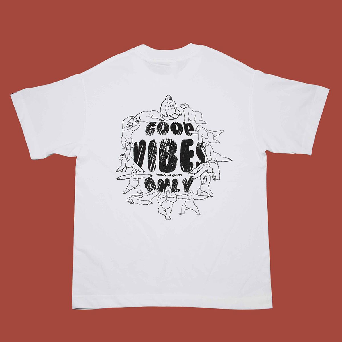 따따따와(WWWY) [WWWY]고릴라마스떼 드로잉 반팔티셔츠(6colors)
