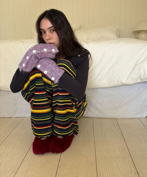 BUTTON HAND WARMER / purple