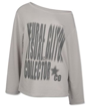 브러쉬드 플리스 글리치 탑 [라벤더 그레이]